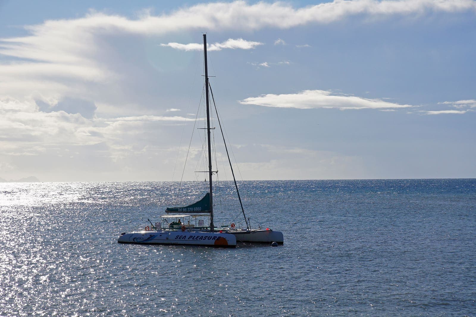 Libellule — Catamaran anchored in the bay of Funchal, Madeira