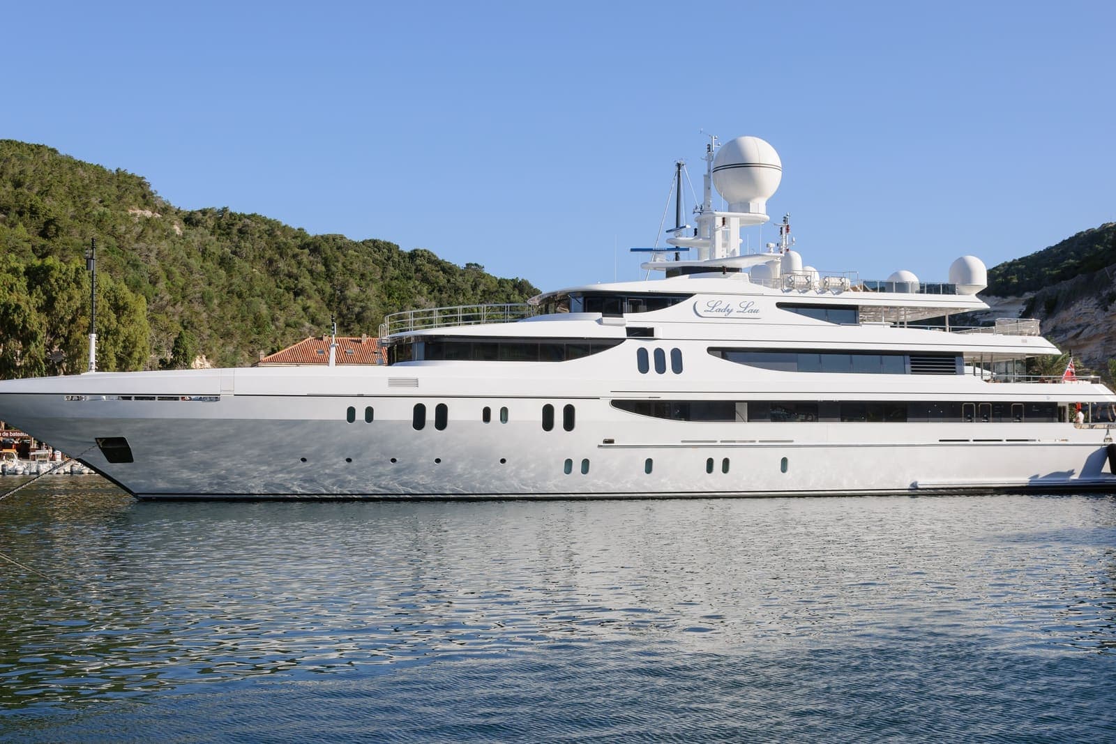 Flor de Sal — Superyacht moored in the harbour of Bonifacio, Corsica