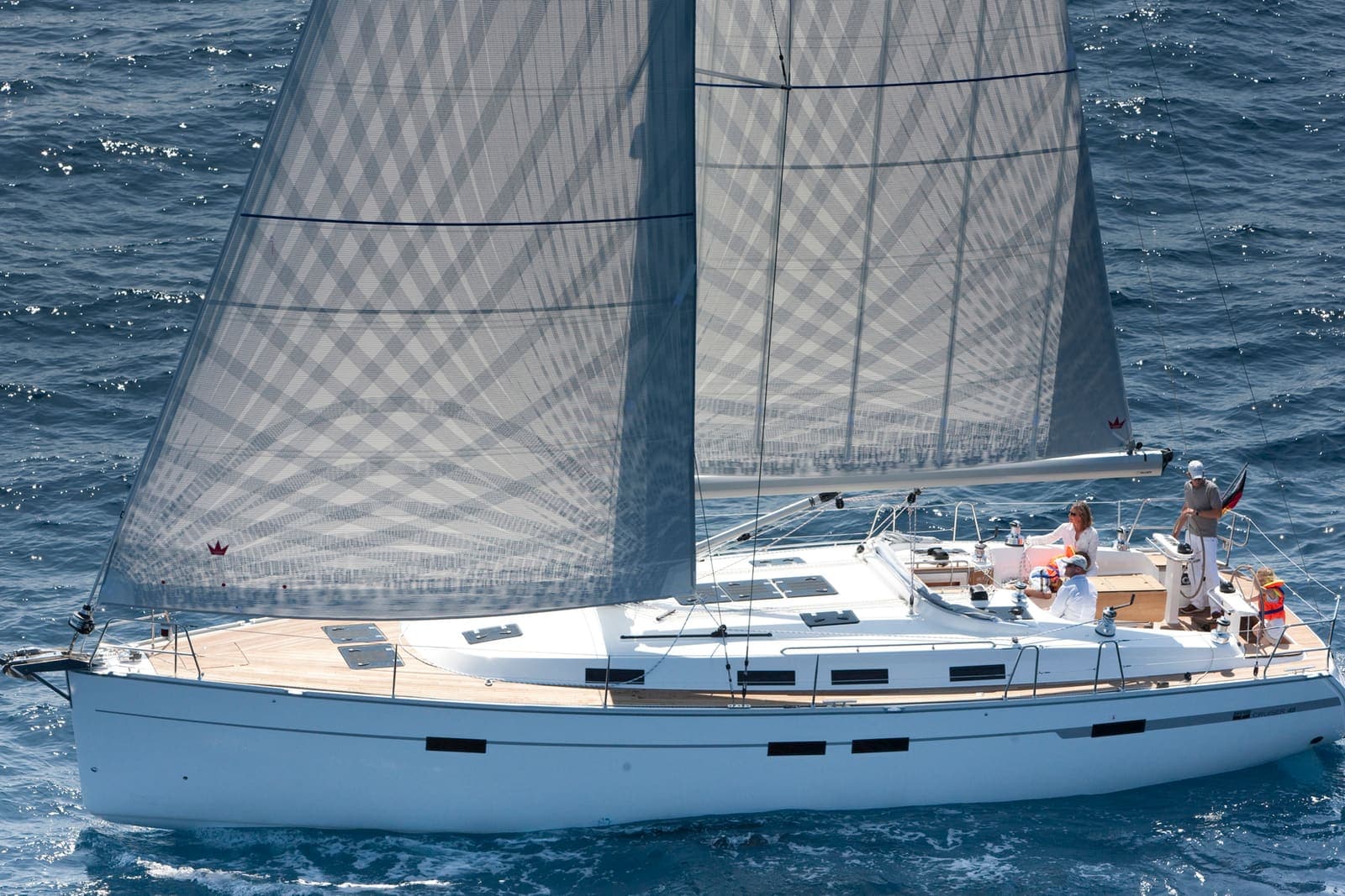 Stella Maris — Bavaria Cruiser 45 sailing yacht under full sail on open water